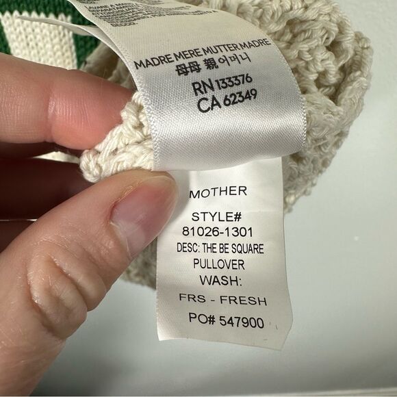 Mother Be Square “Fresh” Boho Crochet Open Knit Pullover Sweater Top Size Small - Picture 10 of 15